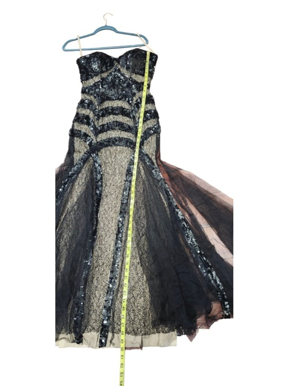 Royal Queen Collection Black Sequin Mermaid Gown Formal Evening Prom Dress Sze 8 - Picture 13 of 16